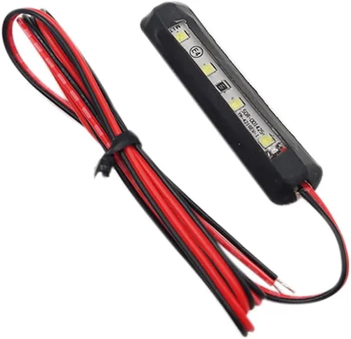 Vista 3 de Luces LED impermeables para placa de matrícula trasera, luces de reversa de respaldo para bicicleta, vehículos, motocicleta, scooter (blanco)