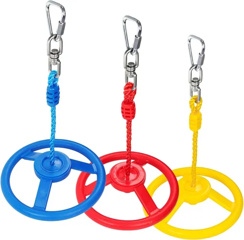 Vista 7 de Rainbow Craft Paquete de 3 barras Ninja Monkey, barras de columpio trapecio