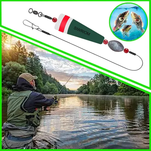 Vista 6 de Flotadores de corchos para pesca en agua salada, 4 piezas de bobbers pesados, pesca en tierra, flotador de corcho, sonajero para peces rojos