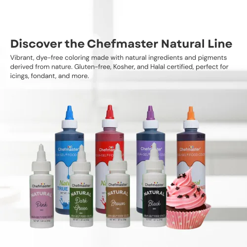 Vista 6 de Chefmaster - Kit de colorante natural para alimentos en gel de lika - Colorante natural para alimentos en gel - Paquete de 4 unidades - Ingredientes