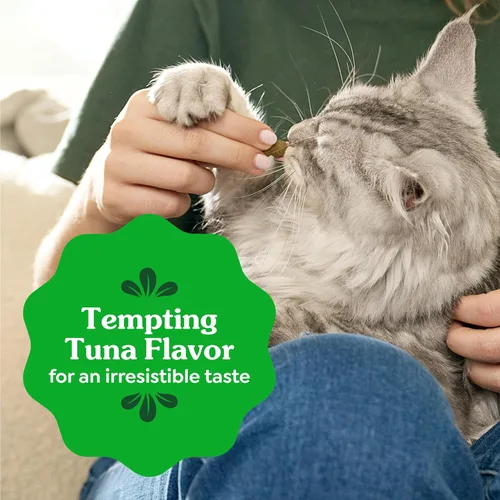 Vista 8 de Greenies Golosinas dentales naturales para gatos adultos recomendadas por veterinarios, tentador sabor a atún, bolsa de 2.1 oz
