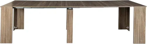 Vista 9 de SSLine Mesa de comedor rectangular extensible de 35 a 118 pulgadas, mesa de reuniones de conferencias súper larga para 6, 8, 12 personas, mesas