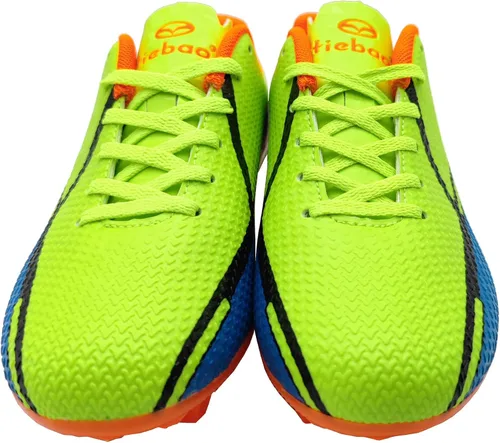 Vista 4 de tiebaoGanar Tacos de fútbol para niños y niñas, aretes largos para interiores y exteriores, TFAGFG, botas de fútbol para hombres y mujeres, zapatos