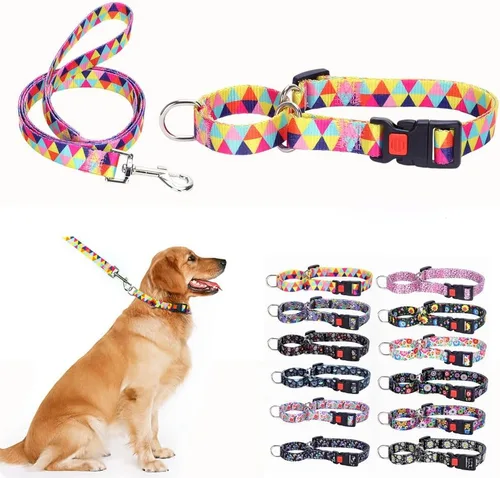 Vista 9 de Collar Martingale para perros con hebilla, antideslizante, a prueba de escapes, collares limitados para mascotas, cierre a presión con cierre