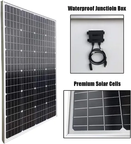 Vista 5 de Kit de panel solar de 100 vatios y 12 voltios fuera de la red con panel solar monocristalino de 120 W y controlador de carga MPPT de 20 A, monitor