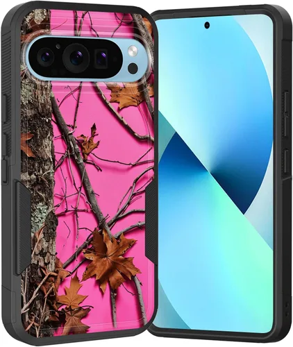 Vista 30 de Funda para Pixel 6A, Híbrida de Doble Capa de Servicio Pesado Resistente a Prueba de Golpes PC Duro + Funda Protectora de Silicona Suave para Google