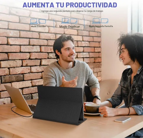 Vista 5 de Monitor portátil de 18,5 pulgadas, FHD USB-C HDMI 1080P 100% sRGB