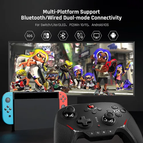 Vista 2 de BIGBIG WON Wireless Switch Controller, Bluetooth Wired Dual Mode Game Controller For Nintendo Switch, PC, Android, IOS, Custom ButtonsNFCTurbo