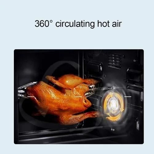 Vista 6 de Horno freidora de aire, horno eléctrico sin aceite, combo de freidora de aire para horno, pantalla táctil LCD digital, 8 preajustes, cesta