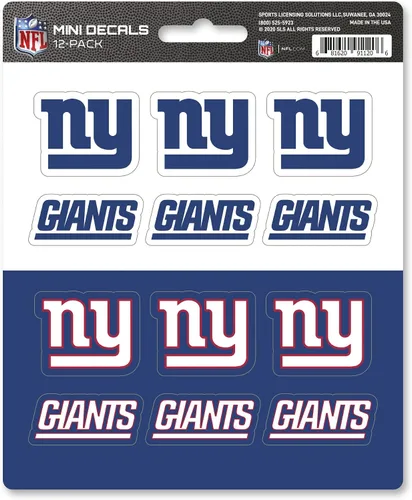 Vista 11 de FANMATS NFL - Juego de calcomanías unisex para adolescentes, mini paquete de 12