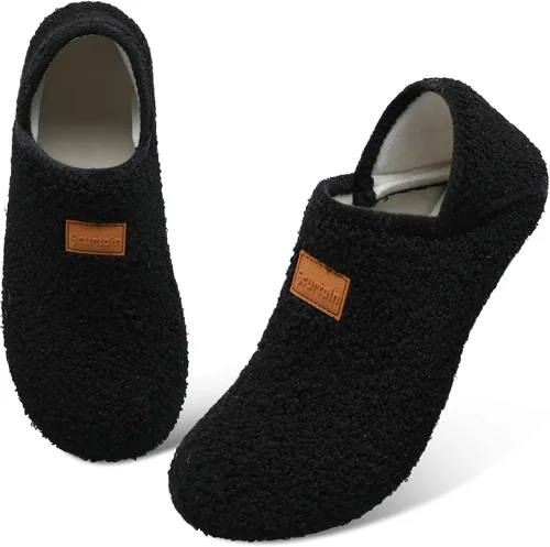 Vista 4 de Scurtain Pantuflas unisex con suela de goma para adultos