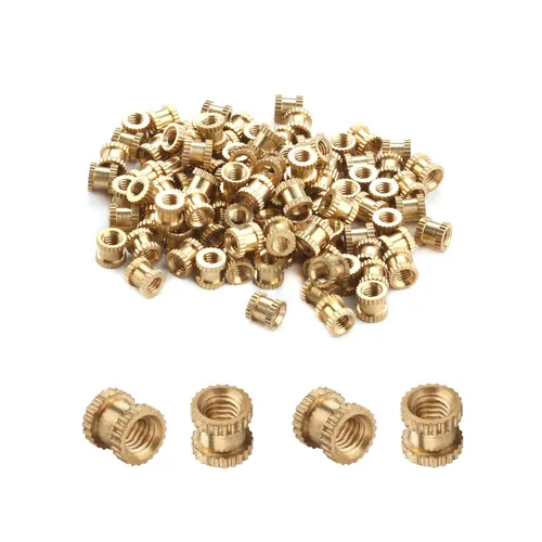 Vista 28 de Tuercas moleteadas de rosca hembra M2x3mm OD Tuercas de inserción roscadas de latón Tuercas de incrustación hidráulicas soldadas juntas Kit surtido