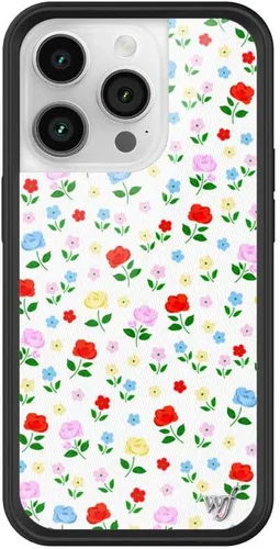 Vista 27 de Wildflower Carcasas – Compatible con iPhone 14 Pro Protector negro parachoques, certificado de prueba de caída de 6.5 pies, propiedad de mujeres