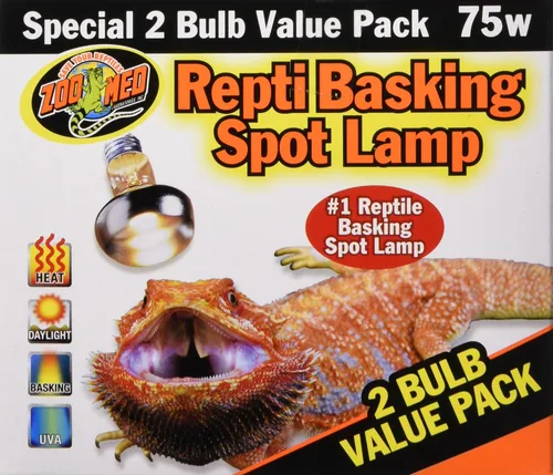 Vista 2 de Bombillas para reptiles Basking Spot de Zoo Med, 2 unidades, 75