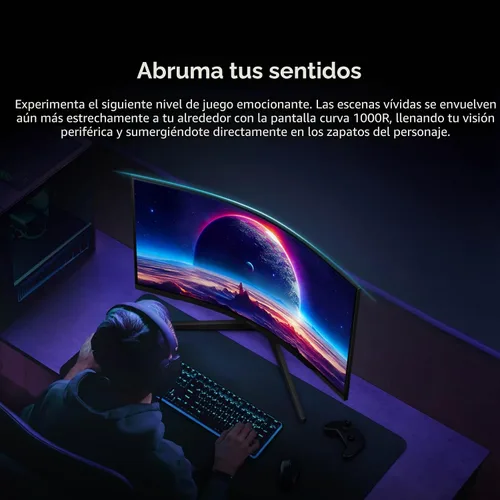 Vista 8 de Samsung 27-pulgadas Odyssey G55C Serie QHD 1000R Monitor de juegos curvado, 1ms(MPRT), HDR10, 165Hz, AMD Radeon FreeSync, Cuidado de los ojos