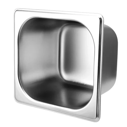 Vista 5 de SOUJAP Paquete de 8 sartenes de mesa de vapor de 1/6 de tamaño x 2.5 pulgadas de profundidad, sartenes de cocina de acero inoxidable antiatascos