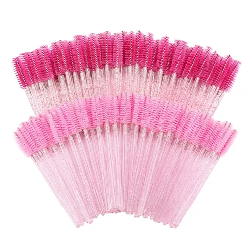 Vista 15 de 100 varitas de rímel desechables de doble extremo, cepillo de labios, aplicador de lápiz labial, carretes de cejas para extensiones de pestañas