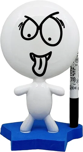 Vista 4 de Los mejores regalos de oficina – TITTO Star, Draw Your Ideas – Muñeca de pizarra blanca de cerámica – Regalo feliz 4 de julio – Diseño de decoración