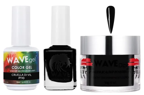 Vista 18 de WAVEGEL - Juego de gel de remojo, laca de uñas y polvo acrílico a juego - Colección Simplicity - #P109 Blizzard