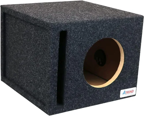Vista 5 de Atrend Caja de subwoofer de sintonía SPL con ventilación única de 8 pulgadas – Mejora la calidad de audio, sonido y graves – Certificado de carcasa