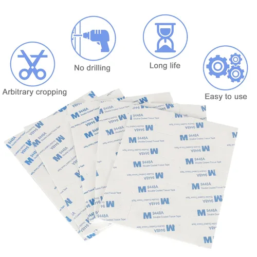Vista 5 de 100 unidades de cinta de espuma de doble cara, cinta de montaje resistente, almohadillas de espuma autoadhesivas resistentes e impermeables