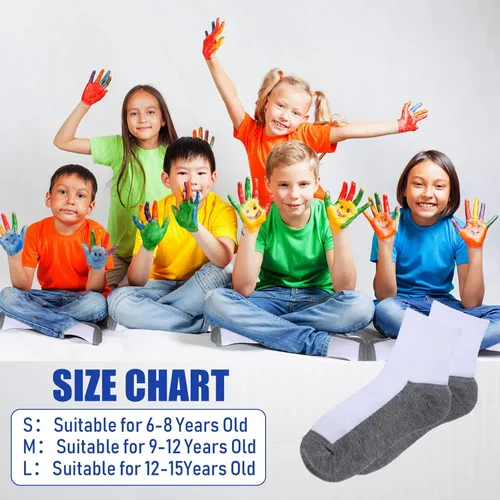 Vista 2 de Ramede 100 pares de calcetines para niños, calcetines acolchados para niños, calcetines tobilleros suaves y acanalados para niñas, calcetines