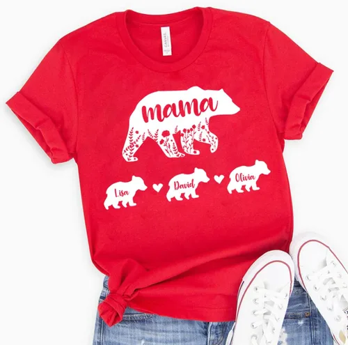 Vista 5 de Custom Grandma Shirt - Blessed to be Called Nana Bear Shirt, Nana Shirt, Personalized Shirt for Grandma, Women, Mimi, Nana