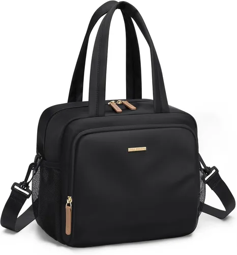 Vista 10 de Loncheras aisladas para mujer, ligeras, acolchadas, impermeables, reutilizables, para el trabajo, picnic, viajes, albaricoque