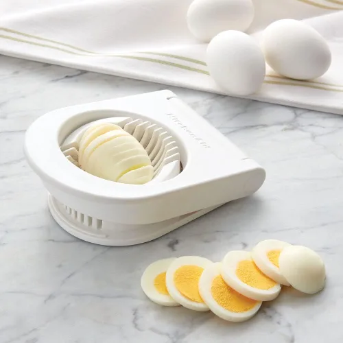 Vista 6 de KitchenAid Cortador de huevos clásico con alambres de acero inoxidable, 9 pulgadas, blanco