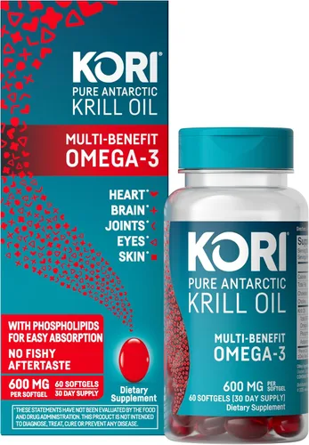 Vista 4 de Kori Krill Suplemento Omega-3, 600 mg - 60 unidades (paquete de 1)