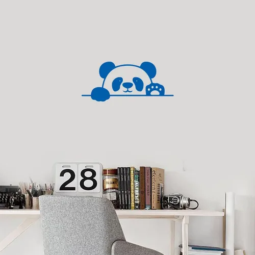 Vista 4 de Animal Cute Panda 1 (azul celeste) (juego de 2) calcomanías de vinilo impermeables de alta calidad para accesorios de laptop, casco, ventana