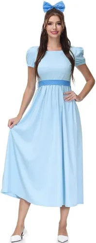 Vista 2 de For G and PL Vestido largo azul de princesa cosplay de Halloween