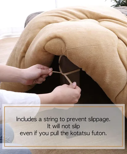 Vista 5 de BJDesign Futón Kotatsu lavable con diseño casual a cuadros, material de tela 100% poliéster, para el hogar y la vida, manta Kotatsu japonesa
