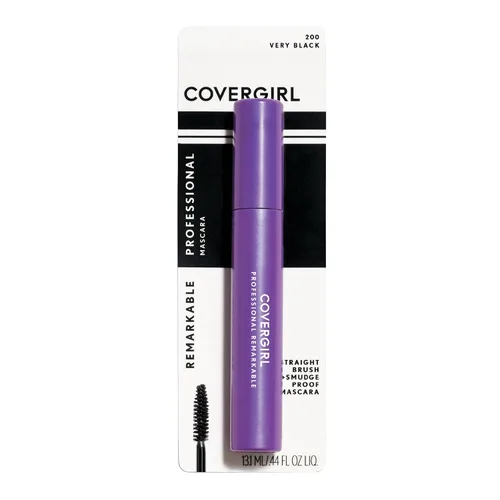 Vista 3 de Covergirl Máscara Profesional Remarkable, Very Black, 0.3 Onzas Líquidas