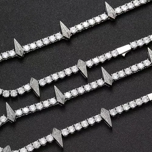 Vista 4 de ZHIHUIAN Collar para hombre, Black Panther Hero accesorios de joyería para hombre, cadena cuadrada de diamantes hip hop, regalo de joyería