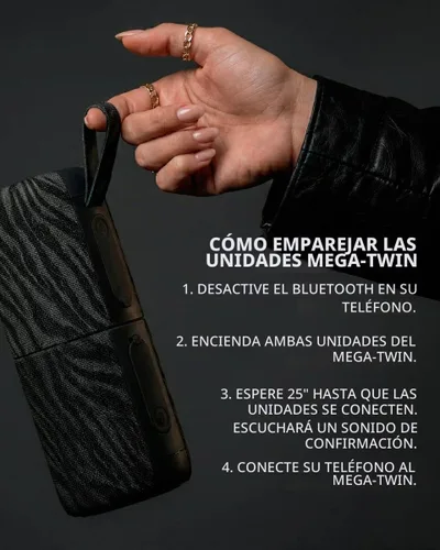Vista 9 de Stromberg Mega Twin - Altavoz Bluetooth portátil 2 en 1 (Midnight)