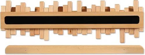 Vista 5 de DESAINOPH® Perchero de abrigos de madera montado en la pared, varillas multifuncionales de madera maciza hechas a mano con 5 ganchos modernos