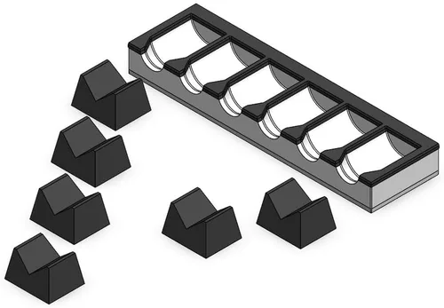 Vista 5 de MagAttach Organizadores de Extensión de Dados (1/2", Negro/Negro)