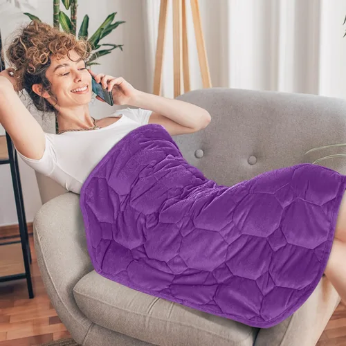 Vista 47 de Topblan - Manta pesada para adultos de 12 libras, suaves y cómodas mantas de forro polar con sherpa lanudo, manta pesada de jacquard elegante