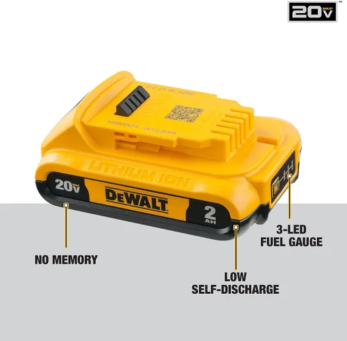 Vista 4 de DEWALT DCB203-2 20V 2 baterías compactas XR de iones de litio