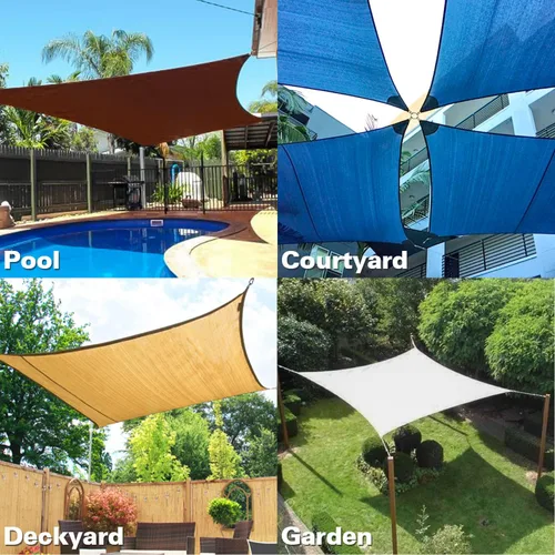 Vista 7 de KANAGAWA Toldo cuadrado de 6 x 6 pies, color gris oscuro, tamaño personalizado, 185GMS KW1212, con bloqueo UV, para patio y jardín