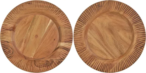 Vista 7 de Fitz and Floyd Caleb - Platos de madera de acacia (2 unidades)