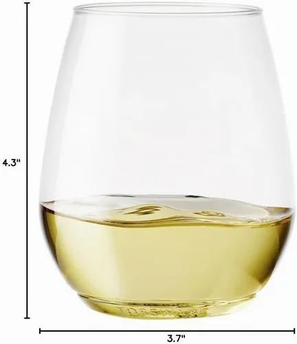 Vista 7 de TOSSWARE POP - Juego de 12 copas de vino de plástico transparente de 18 onzas, de calidad premium, reciclables, irrompibles y cristalinas, 12