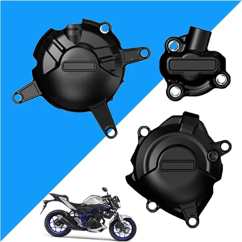 Vista 2 de Compatible con Yamaha R3 R25 MT-03 2015-2021 Motocicletas Funda de protección de motor Fundas de motor Fundas de motor de repuesto Accesorios