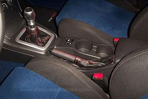 Vista 6 de RedlineGoods ebrake - Bota compatible con Subaru Impreza 2005-07. Hecho a medida, no universal. Piel negra italiana auténtica de alta calidad