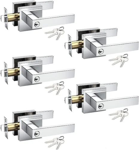 Vista 125 de KNOBWELL - Juego de cerradura con 1 picaporte resistente para puertas de una cara, ideal para puertas interiores reversibles, 0.93 libras