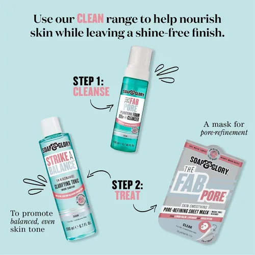 Vista 3 de Jabón facial Soap & Glory™ y enjuague facial Clarity™ 3 en 1 desintoxicante con vitamina C, 11.83 oz