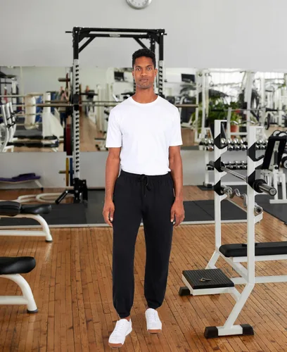 Vista 5 de Andrew Scott Pantalones deportivos de forro polar para hombre, paquete múltiple, pantalones deportivos de ajuste holgado para entrenamiento, correr