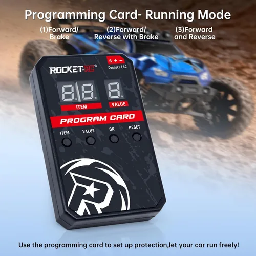 Vista 6 de Surpass Hobby ESC Tarjeta de programación RC Car Controlador de velocidad electrónico programador LED solo compatible con motor sin escobillas 3660