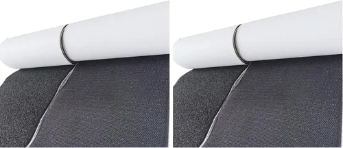 Vista 6 de Cinta autoadhesiva de sujeción de gancho y bucle de 6 pulgadas de ancho, tiras resistentes de 1 yarda (negro, 6 pulgadas x 1.1 yarda)